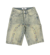 DUAA Skittles Rhinestone Shorts