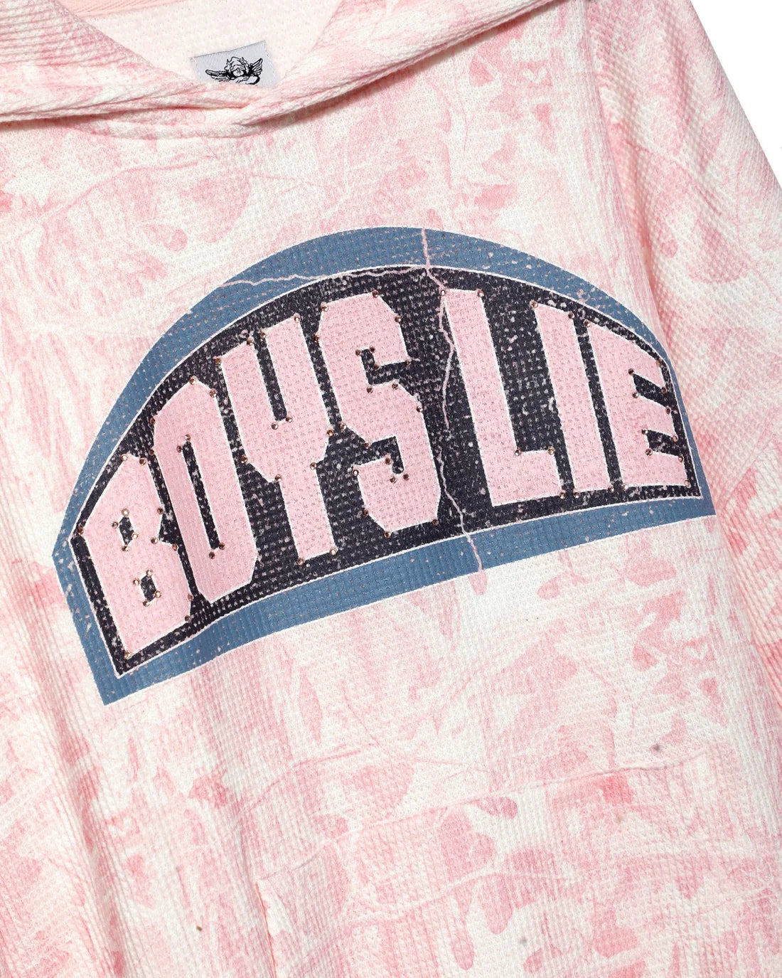 Boys Lie Let Love Guide My Way Rhinestone Racer Hoodie