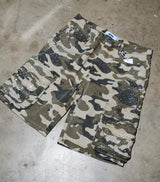 DUAA Green Camo Rhinestone Shorts