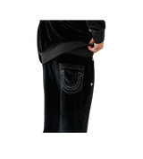True Religion Velour Sweatpants Triple Black
