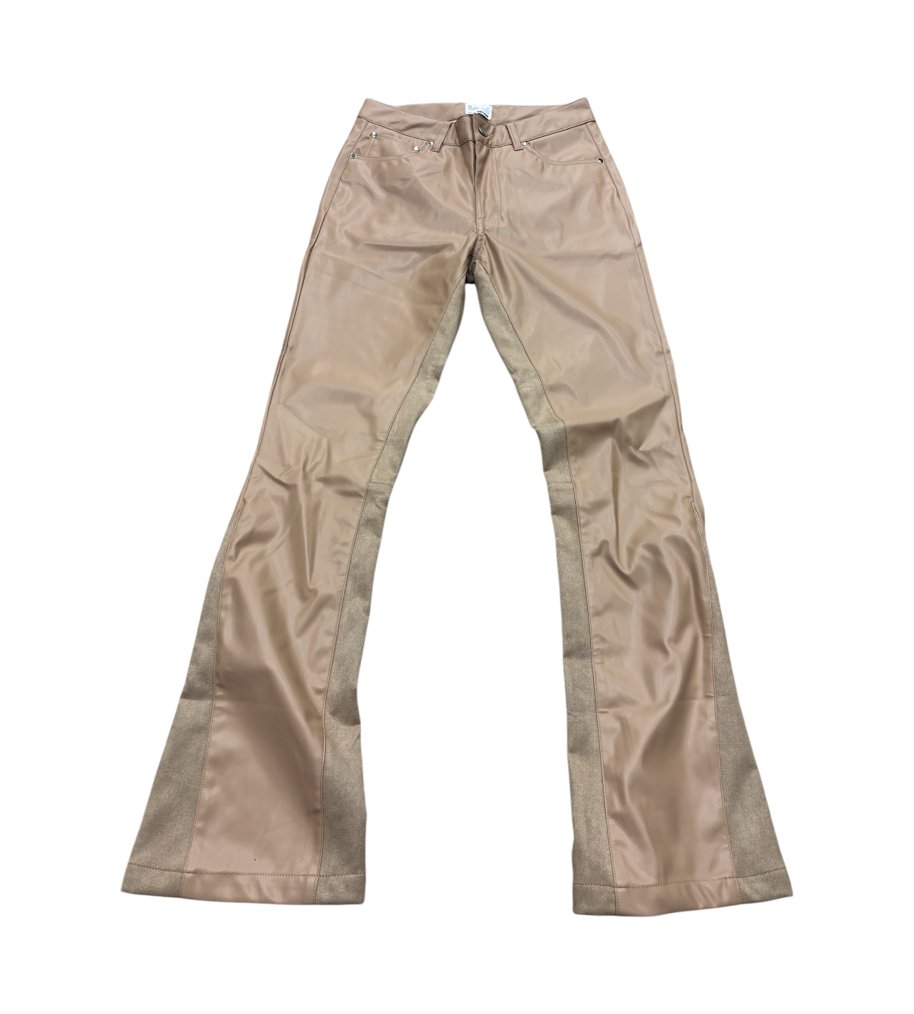 EPTM Leather Flare Pants Tan