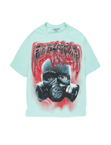 Rockstar Peace and War Teal Tee