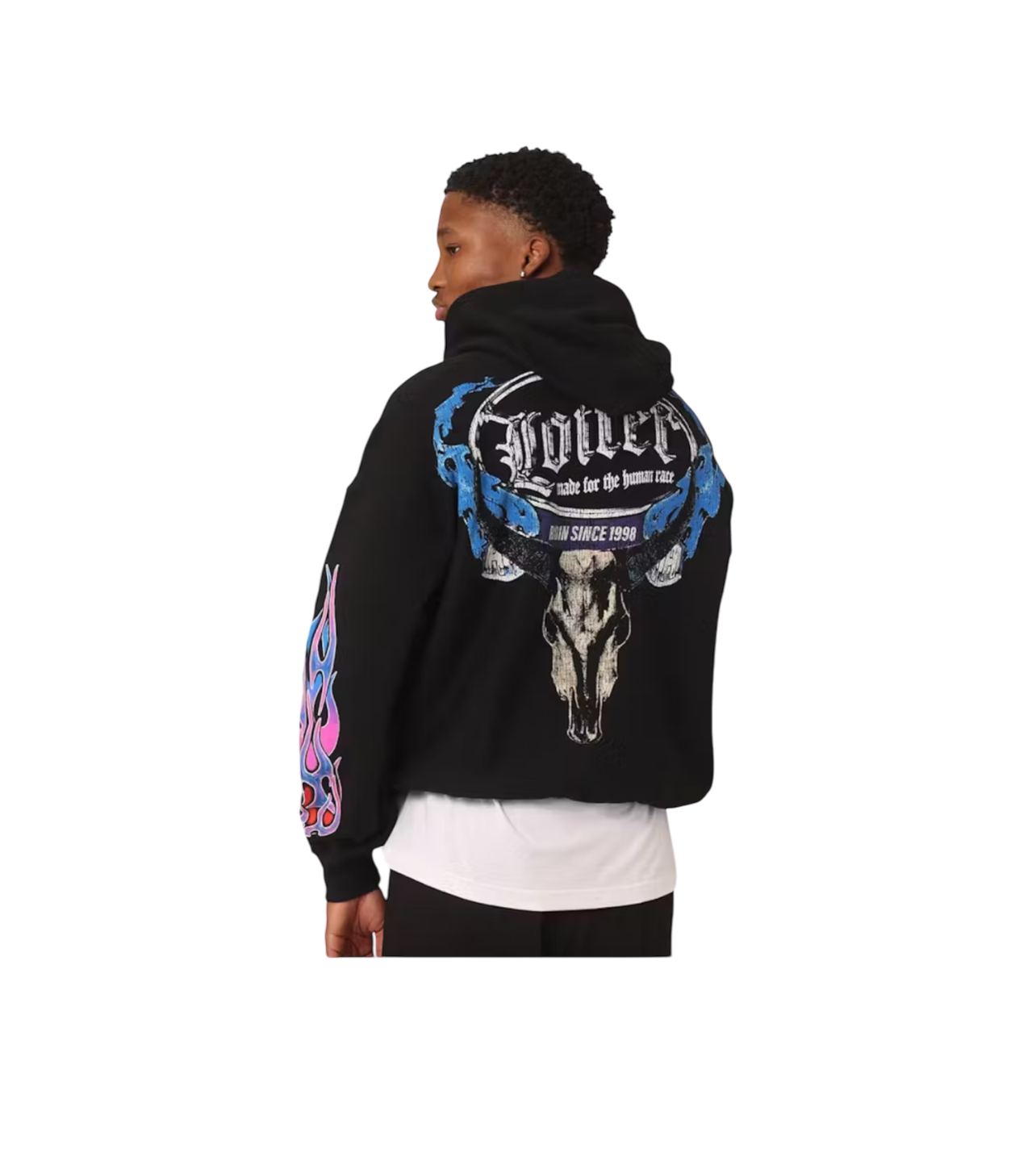 Loiter Purple Flame Hoodie