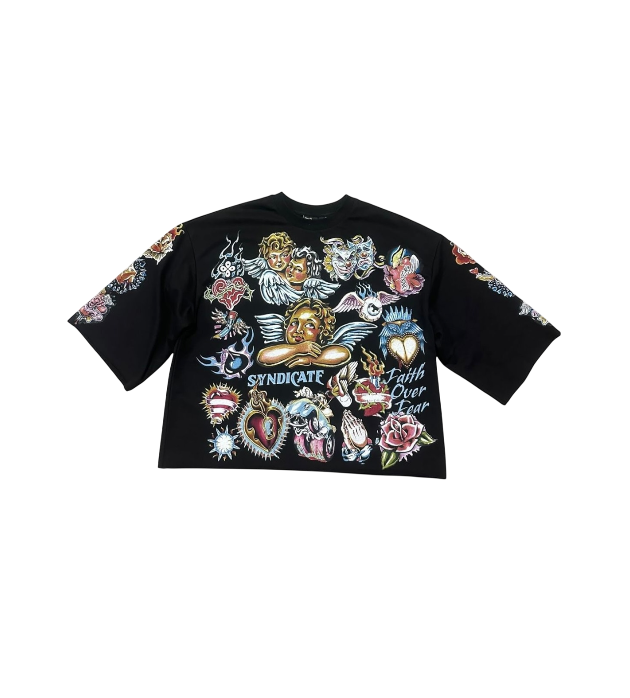 Syndicate Faith Cropped Tee Black
