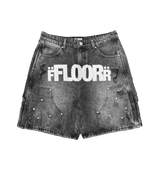 Floor 914 Uniform Jean Shorts Black