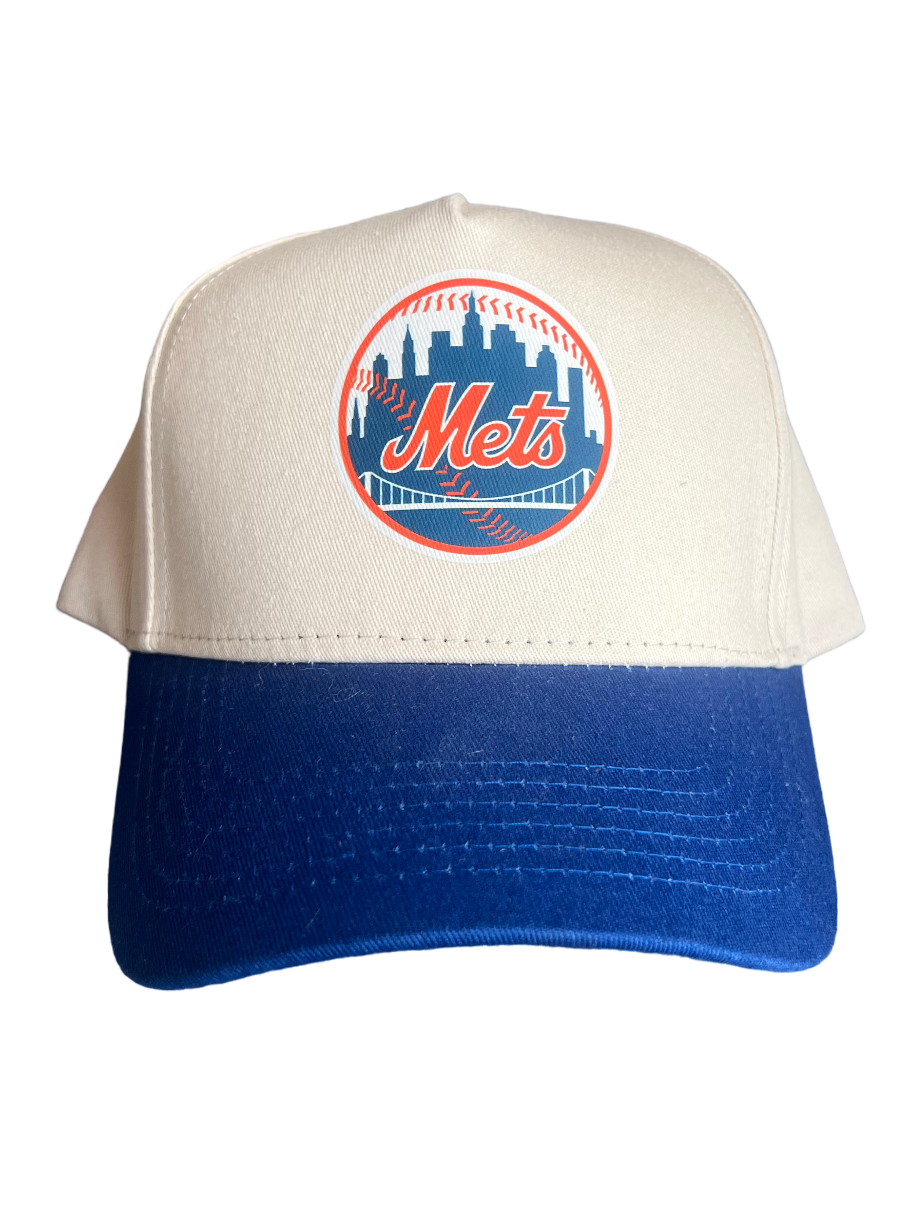 Hat Cream Met Blue Logo City
