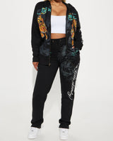 Ed Hardy Black All Over Zip Tiger