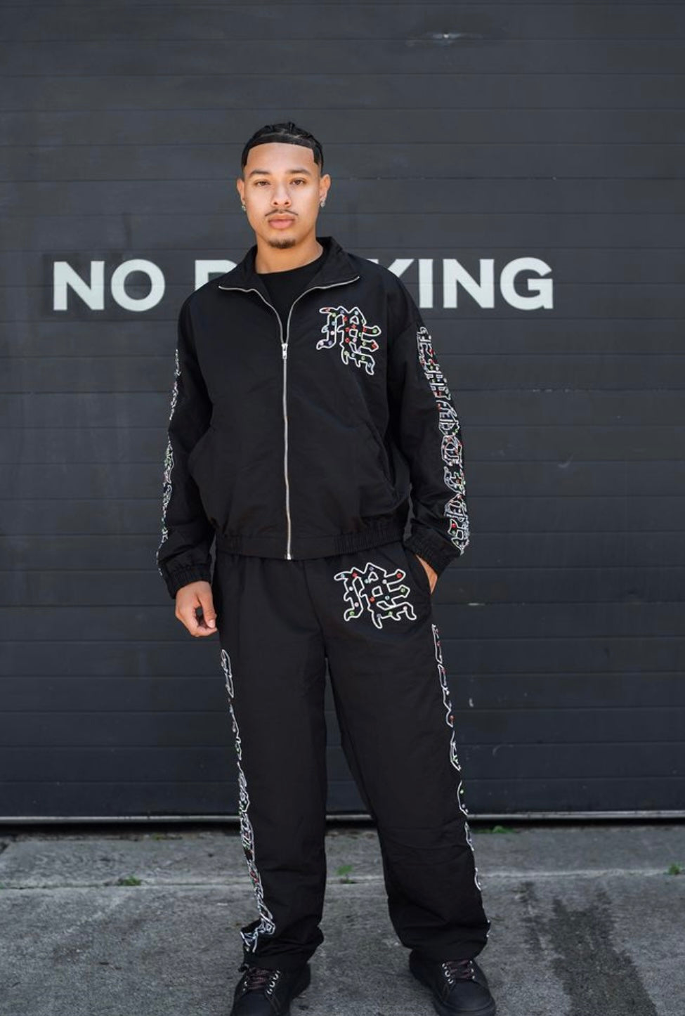 Mixed Emotions Rhinestone Track Pants