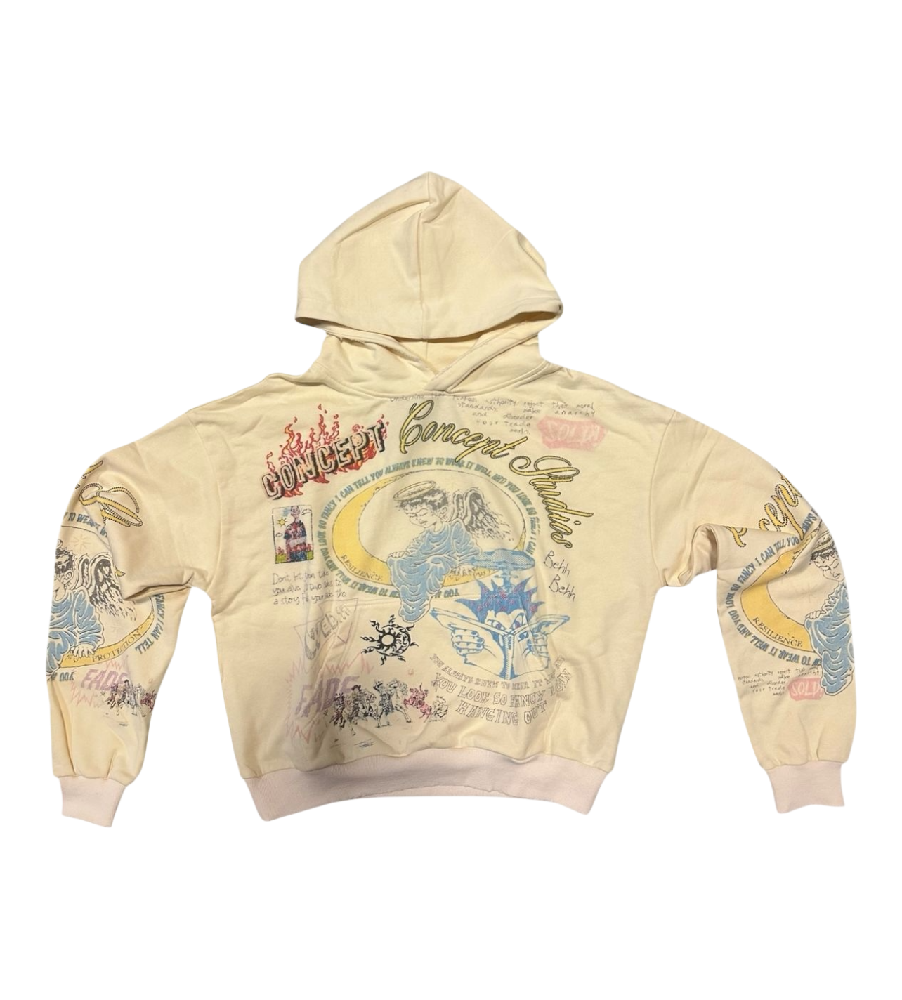 Concept “Studio” AOP Hoodie Cream