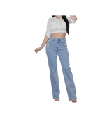 Vibrant Subtle Distress Straight Leg Jeans