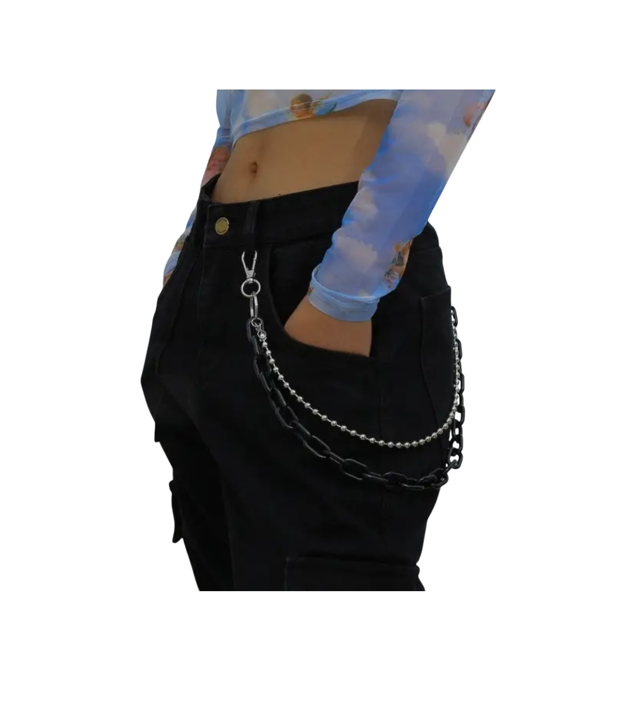 Jumbo Link Wallet Chain Black