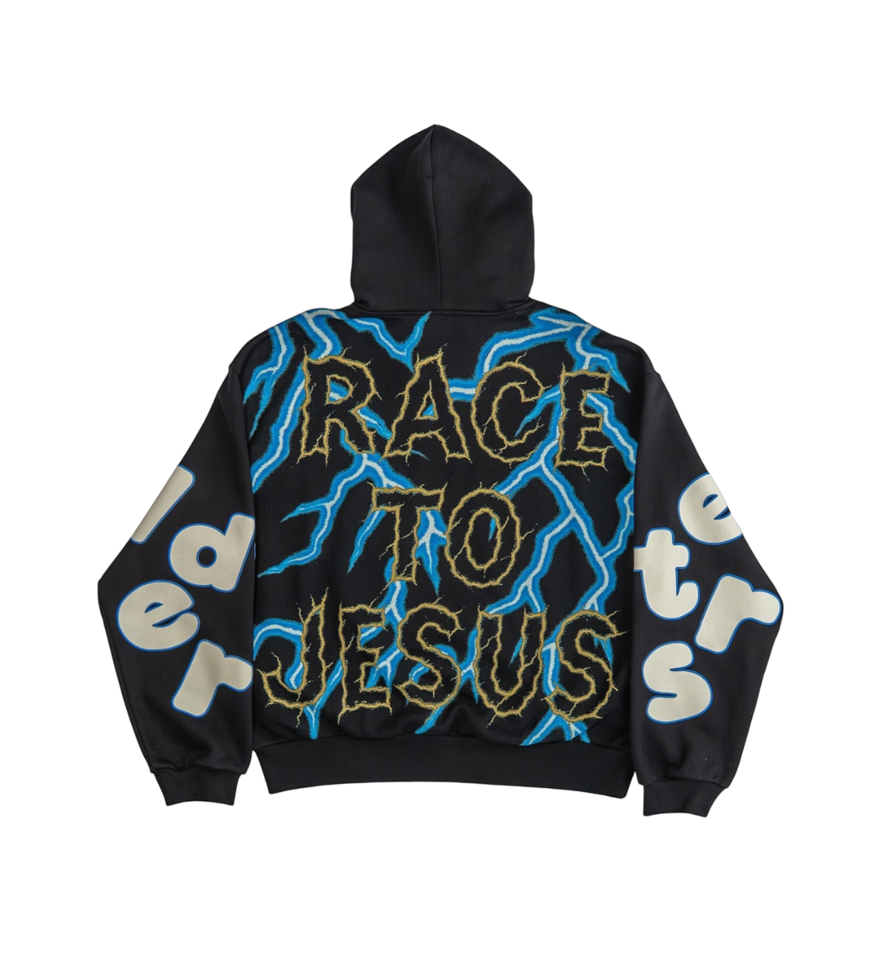 Red Letters Racer To Jesus Black Hoodie