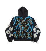 Red Letters Racer To Jesus Black Hoodie