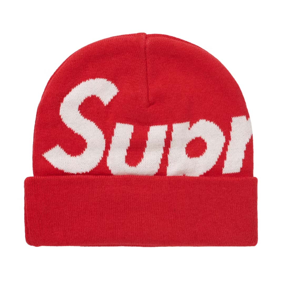 Supreme Big Logo Beanie Red