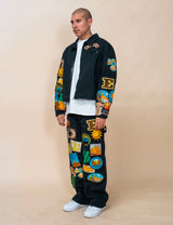 EPTM Patchwork Black Workwear Pants