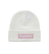 Supreme New Era Box Logo Beanie White/Pink