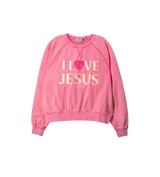 God In You I Love Jesus Crewneck Black Pink