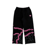 Red Letters Chain Black Sweatpants