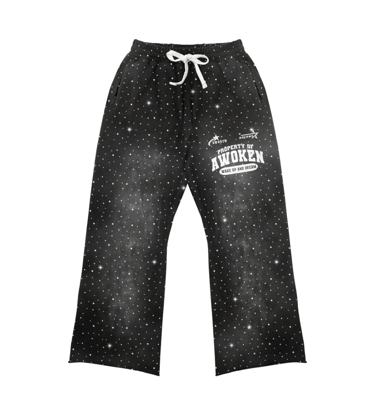 Awoken Dreams Black Rhinestone Sweatpants