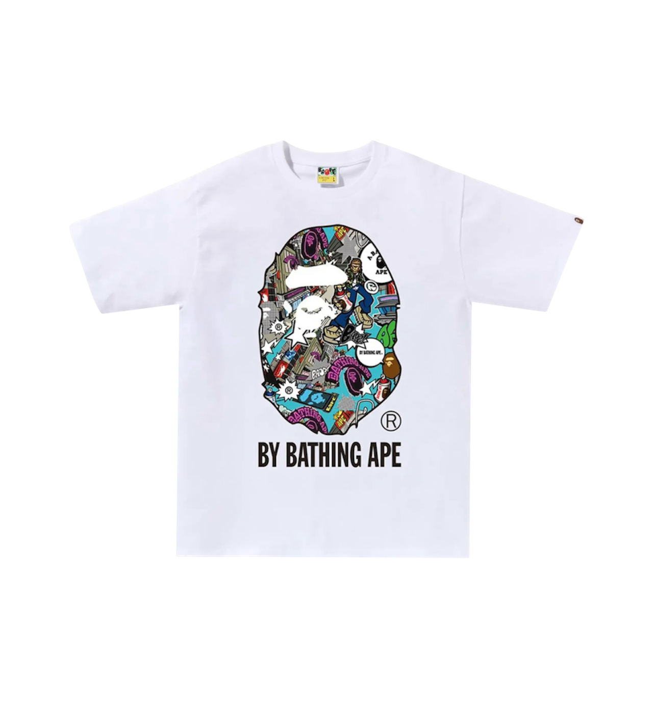 Bape White Comic Tee