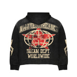 Awoken Dreams Black Varsity Zip-Up Hoodie