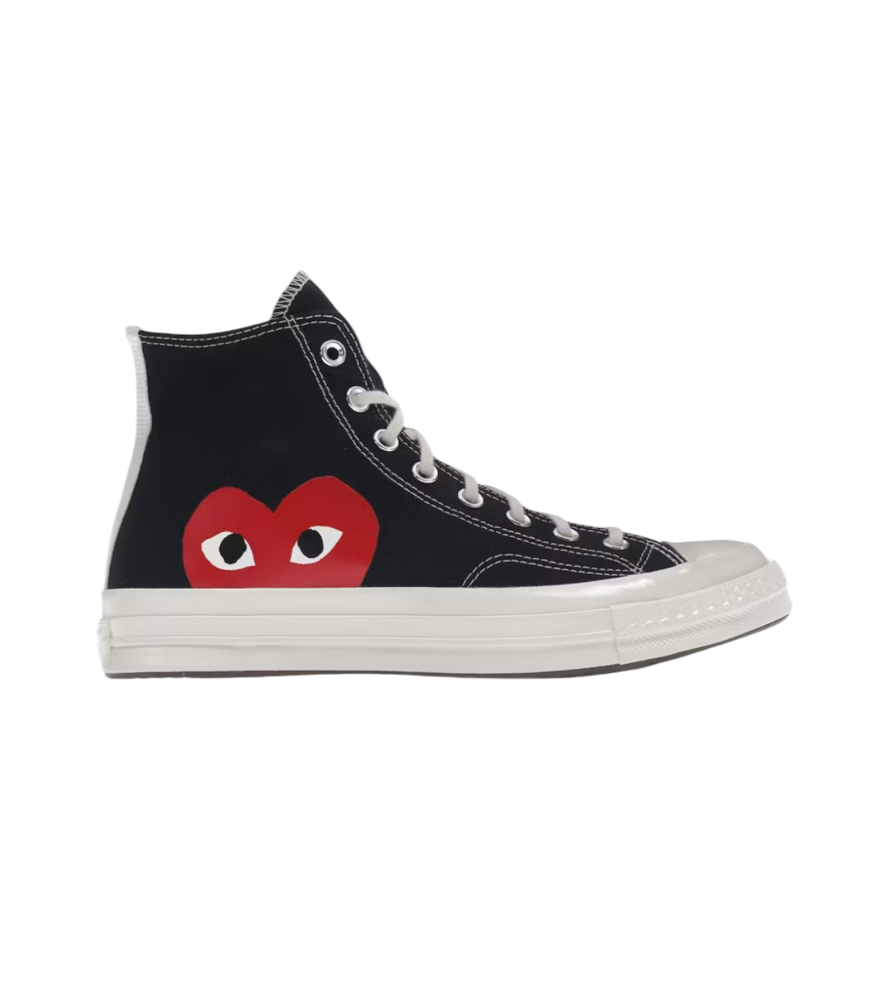 CDG Converse Black Heart