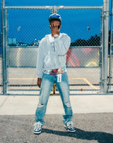Mixed Emotions Flooded Rhinestone Jeans