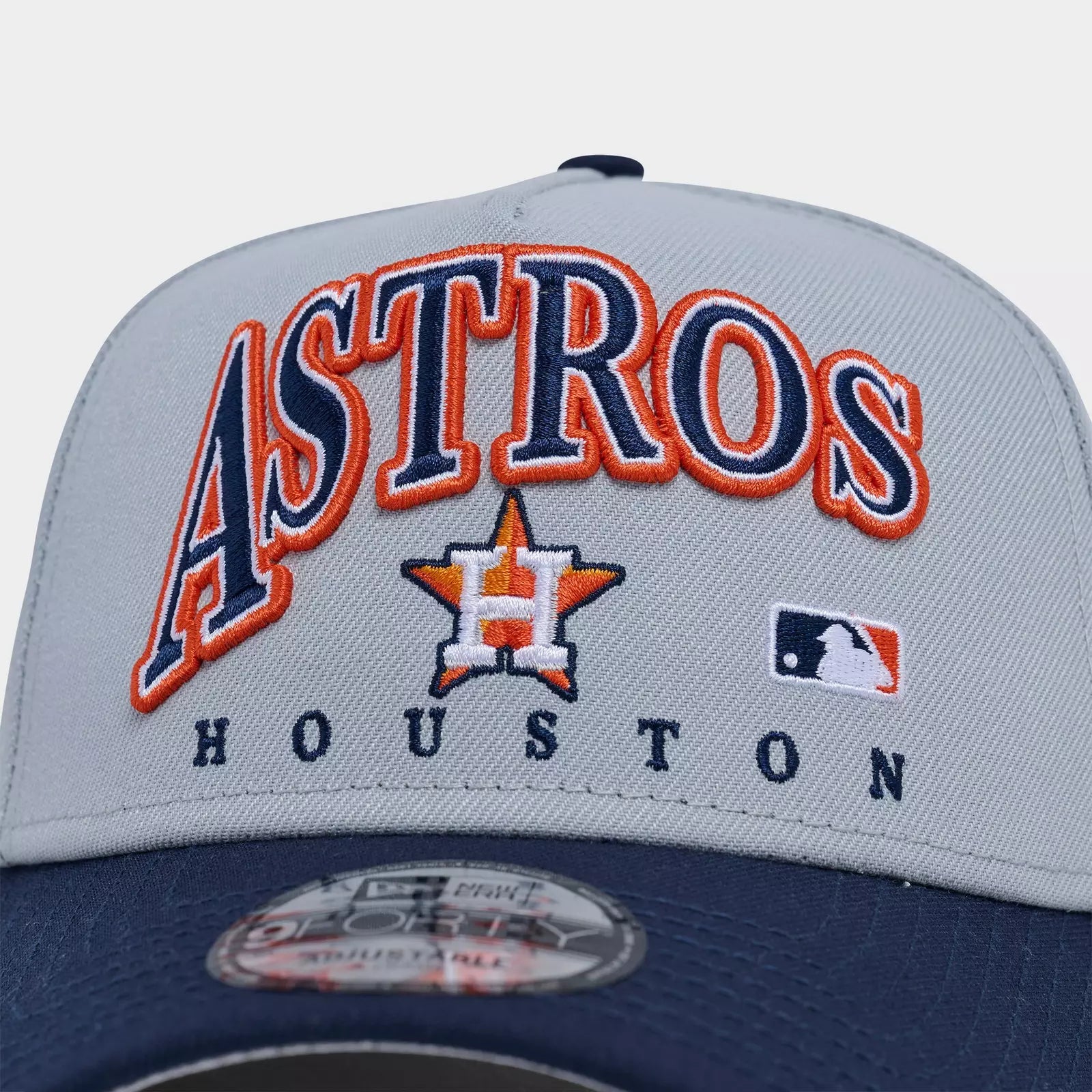 New Era Houston Astros MLB 9FORTY Embroidery Wordmark A-Frame Snapback Hat