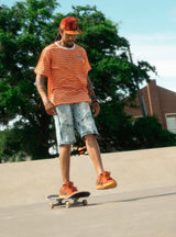 4.0 Streetwear Co Striped Tee Orange