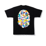 Bape Big Head Multi Camo Black Tee