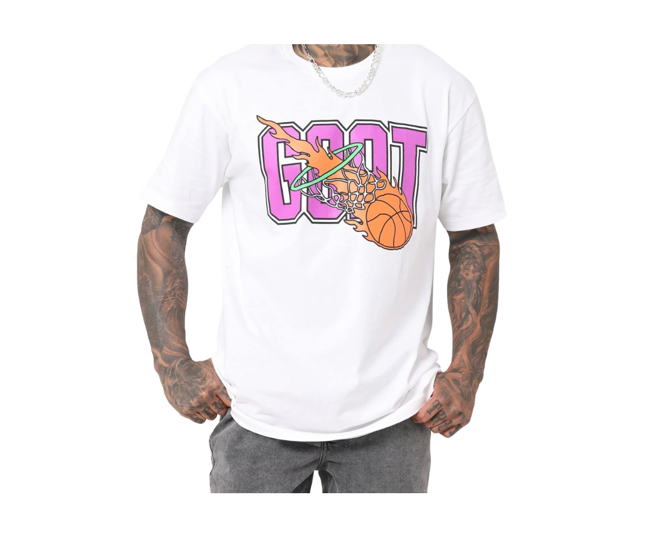 Goat White Swish Tee