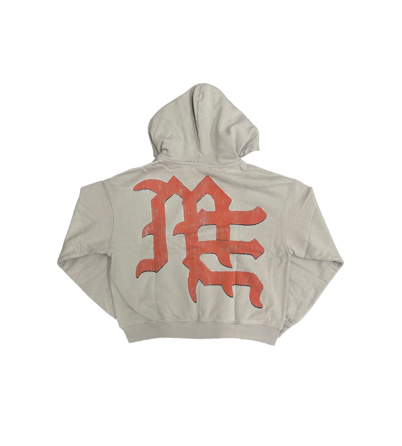 Mixed Emotions “Broken Halo”Zip-Up Hoodie Grey