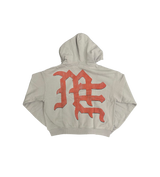 Mixed Emotions “Broken Halo”Zip-Up Hoodie Grey