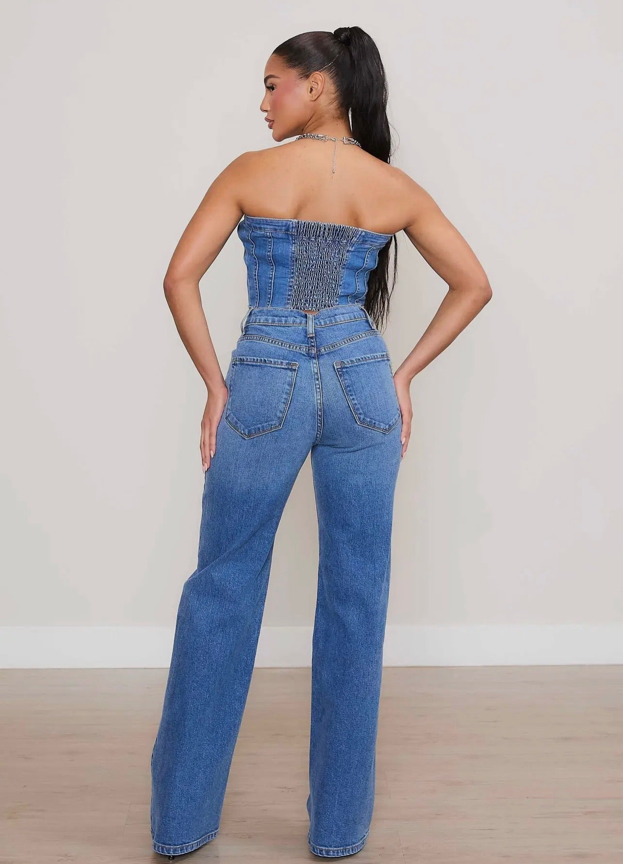 Vibrant Venessa Blue Straight Jeans