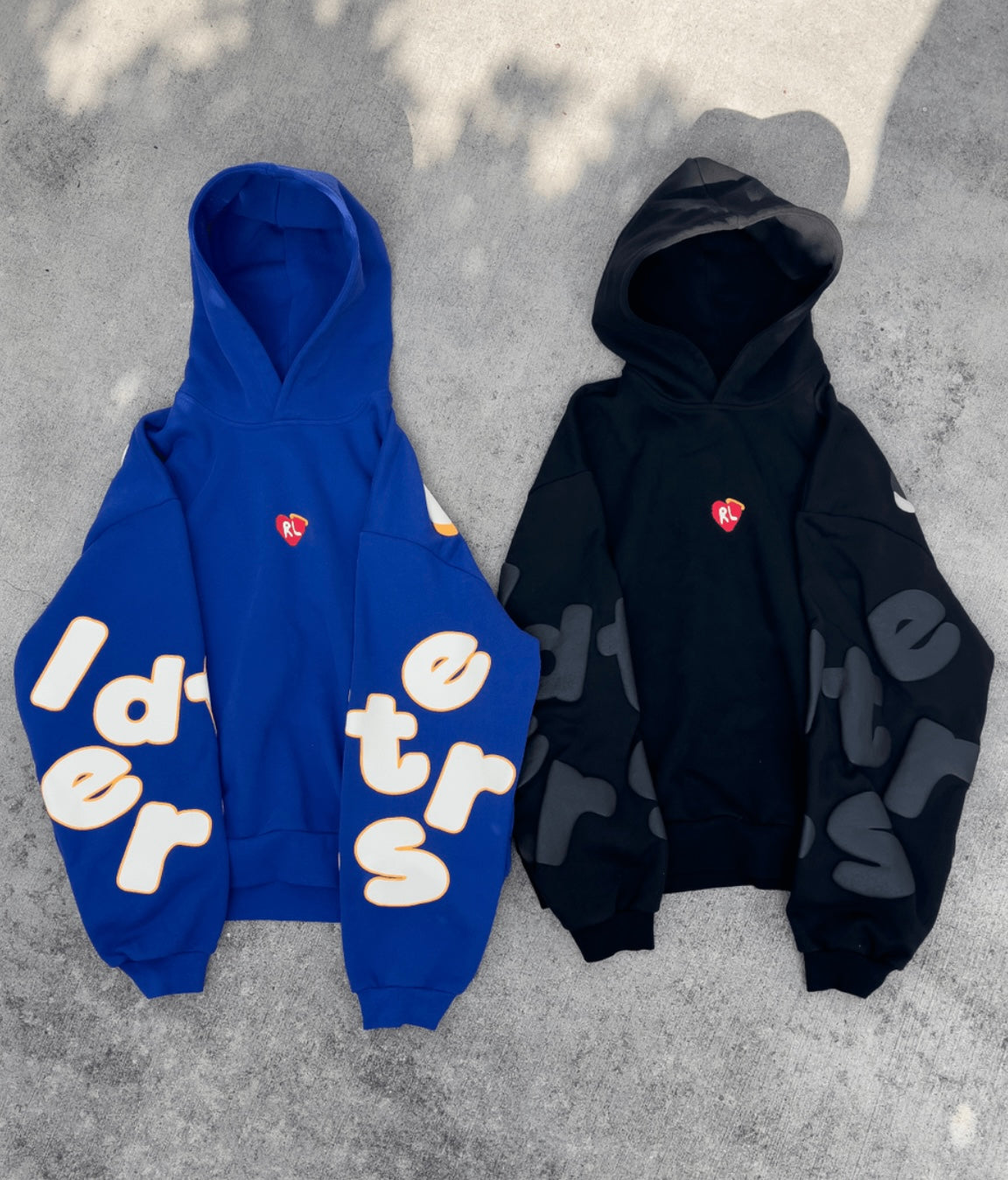 Red Letters Trust God Blue Hoodie