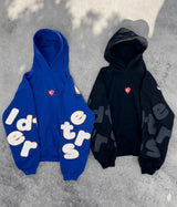 Red Letters Trust God Blue Hoodie