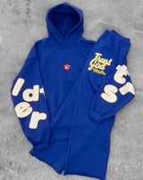 Red Letters Trust God Blue Sweatpants