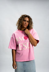 God In You “Amo A Jesus” Tee Pink