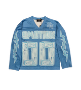 Mixed Emotions Blue Mesh Jersey