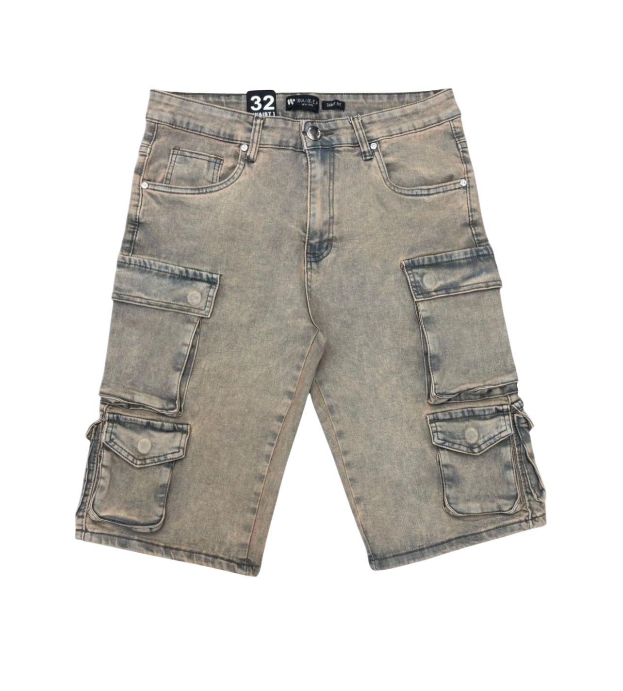 Waimea Vintage Grey Pocket Jean Shorts