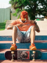 4.0 Streetwear Co Striped Tee Orange