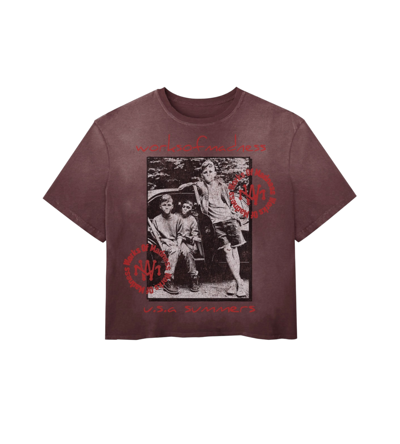 Madness “Summers” Vintage Tee Red/Maroon