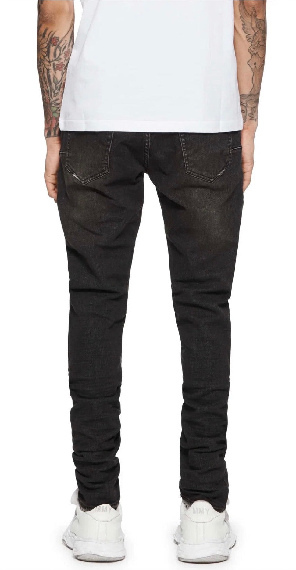 Purple Brand P001 Over Spray Slim-Fit Jeans Black