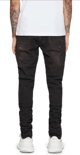 Purple Brand P001 Over Spray Slim-Fit Jeans Black
