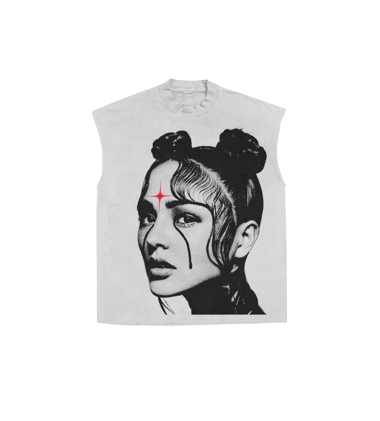 Madness “Spiritual Girl” Cut Off Tee White