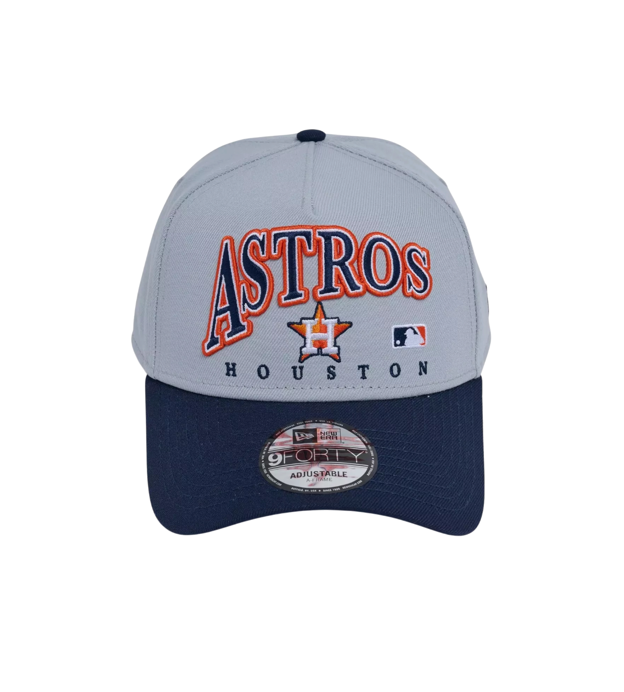 New Era Houston Astros MLB 9FORTY Embroidery Wordmark A-Frame Snapback Hat
