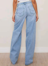 Double Layer High Rise Jeans Vibrant MIU