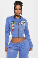 Ed Hardy Light Blue Love Kills Zip
