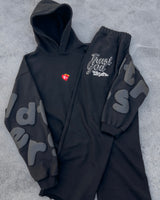 Red Letters Trust God Hoodie Black
