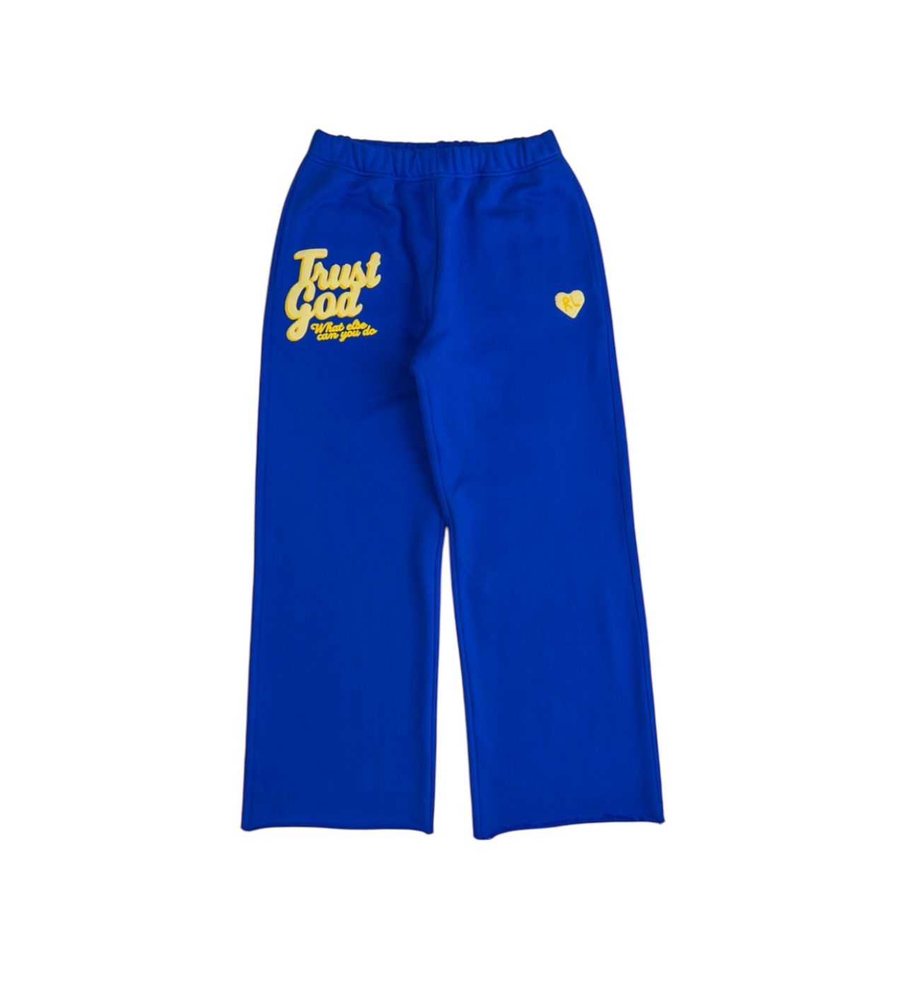 Red Letters Trust God Blue Sweatpants